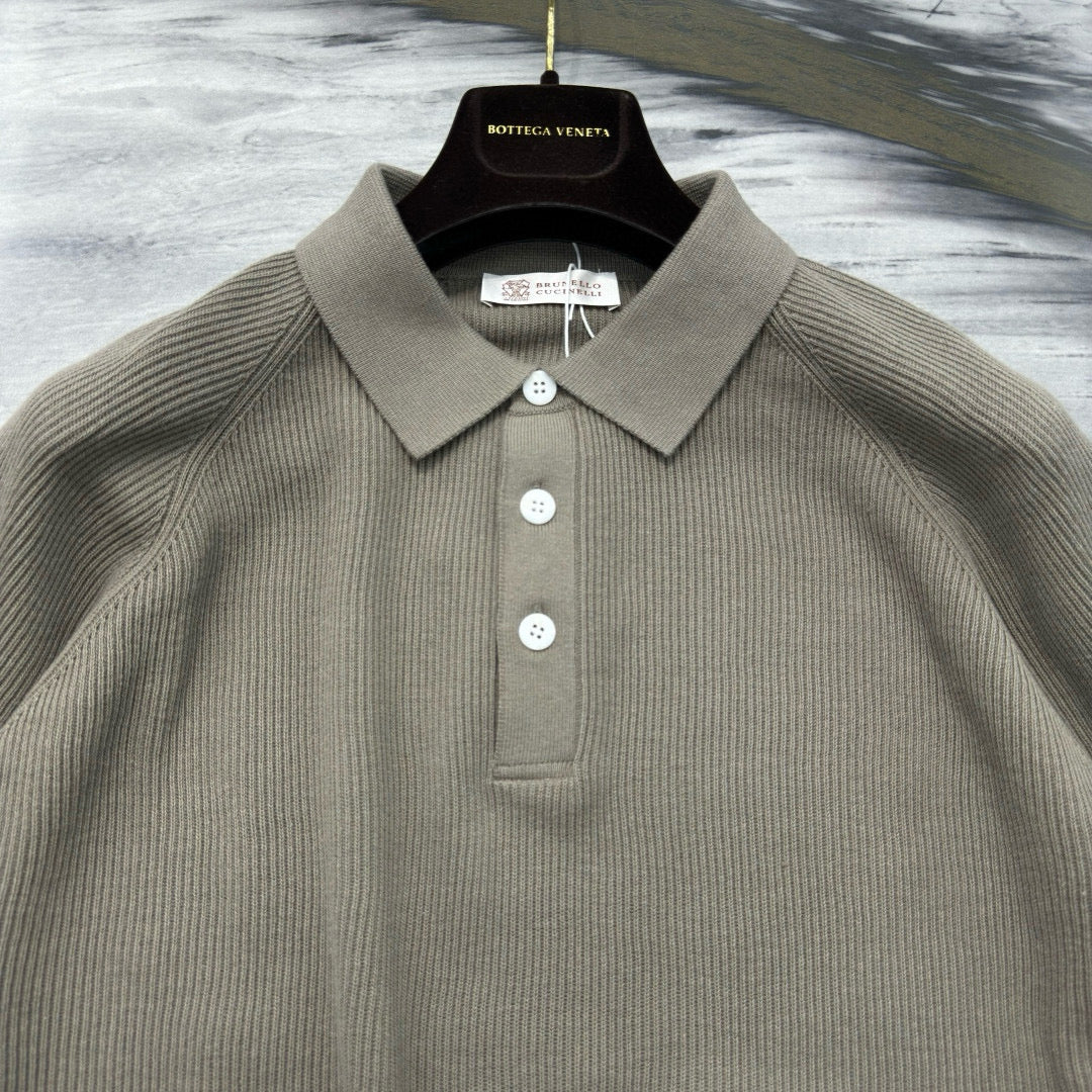 Brunello Cucinelli Long Sleeve Polo