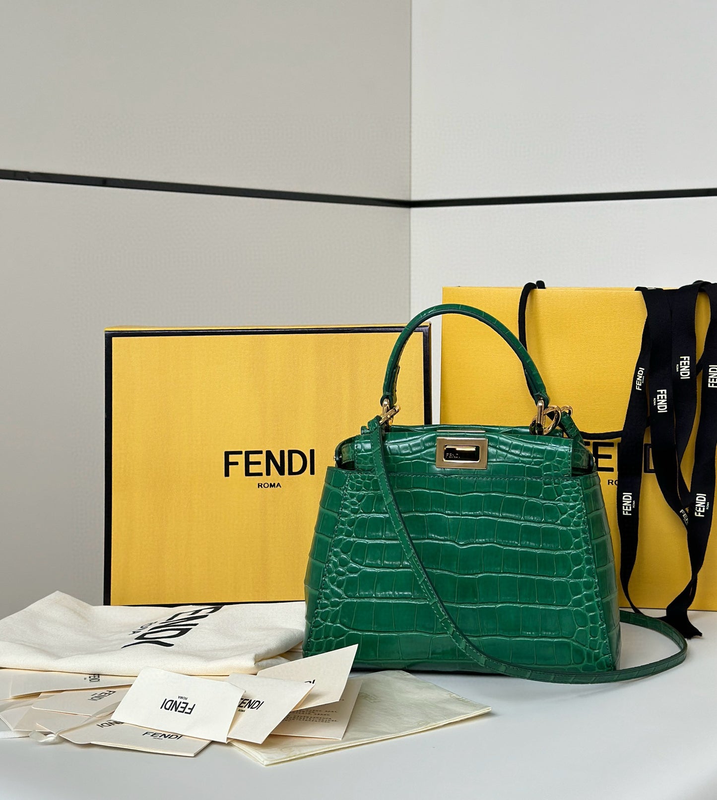 Fendi Peekaboo ISeeU Petite Precious Skin Bag