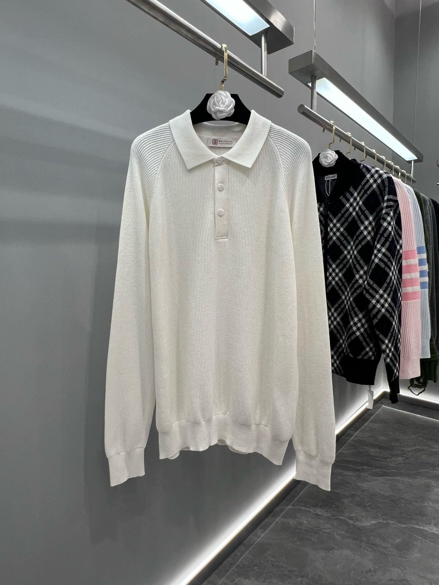 Brunello Cucinelli Long Sleeve Polo