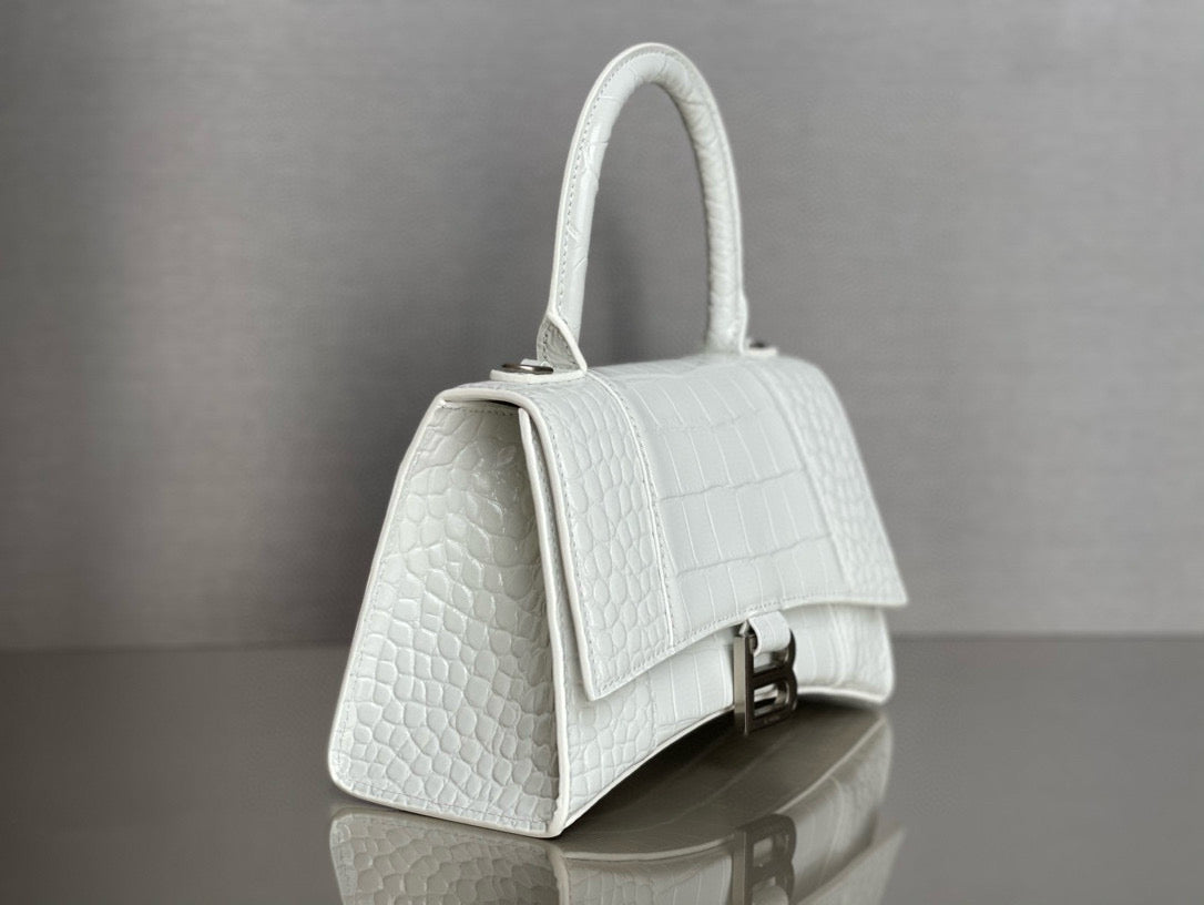 BLCG Hourglass Crocodile Top-handle Handbag(23x10x24cm)