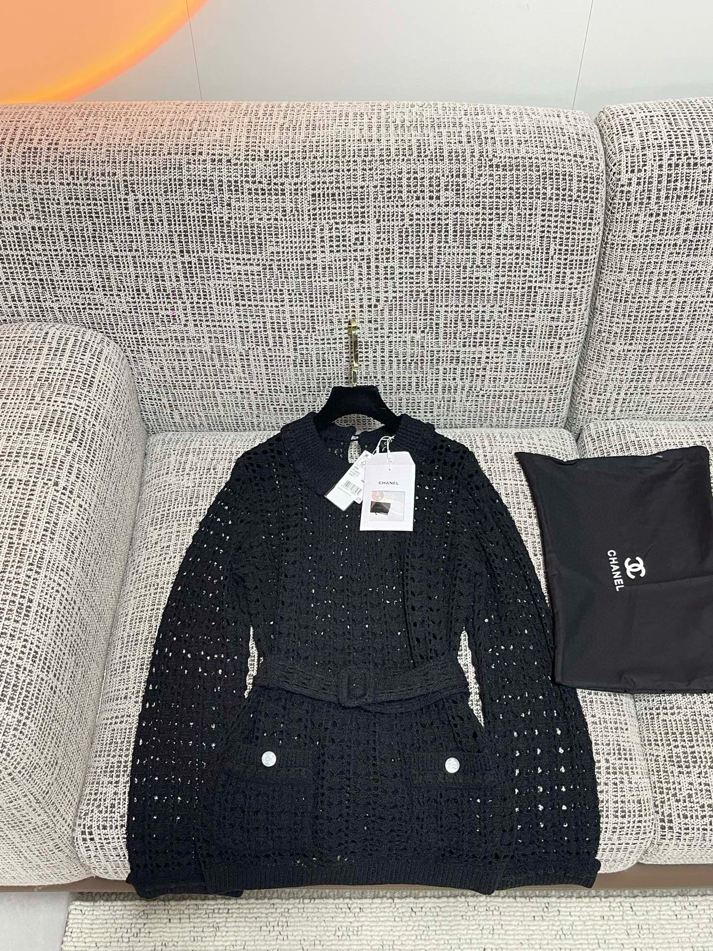 Chanel Crochet Knit Jacket & Pants Set