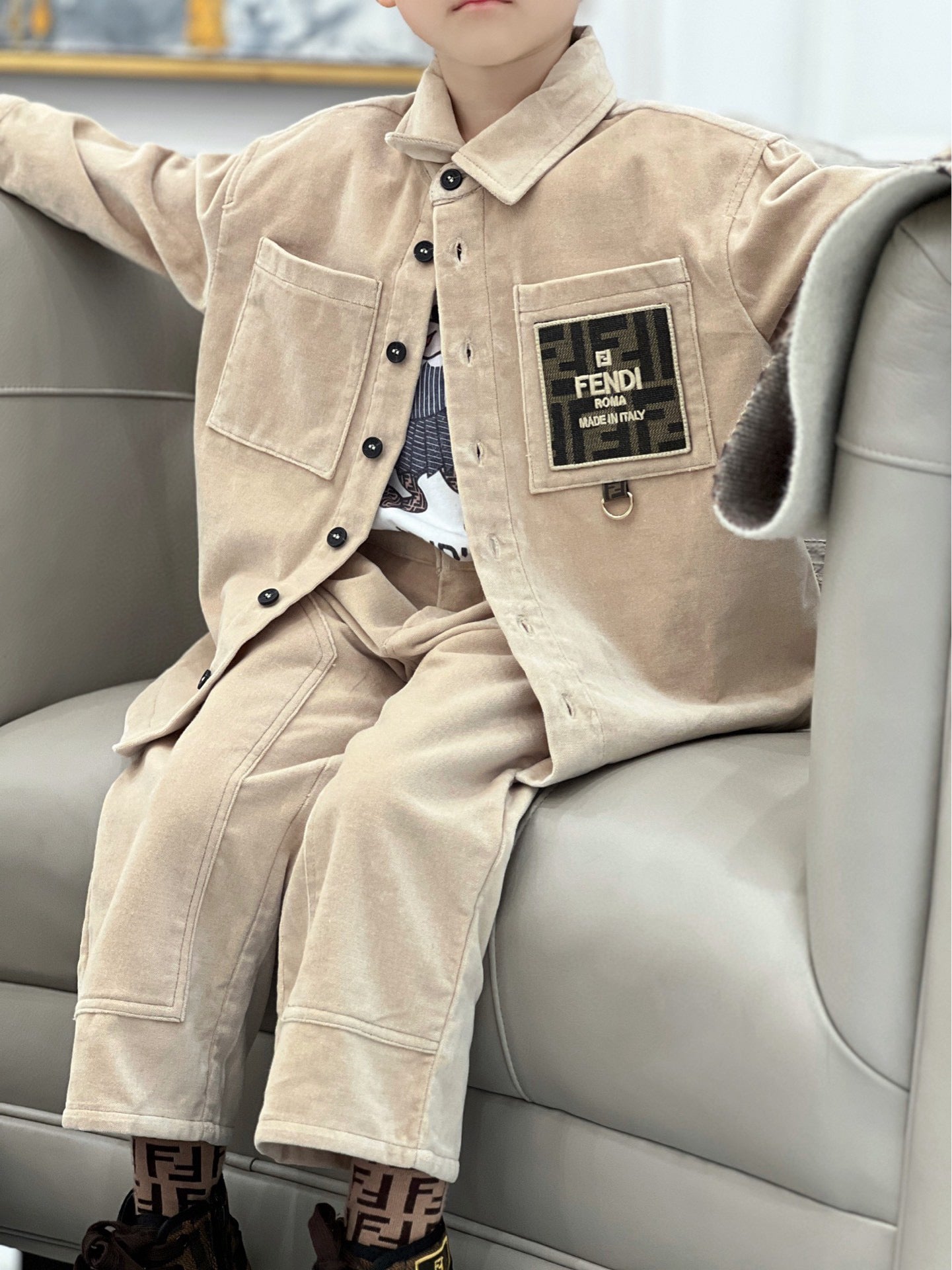 Fendi Polo/Long Pant Set