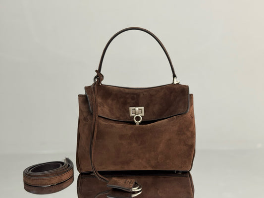 BLCG Rodeo Medium Suede Handbag 22x10x8cm