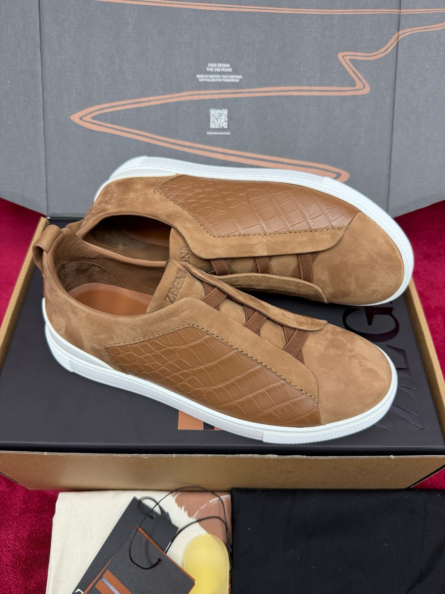 Zegna Alligator Sneakers