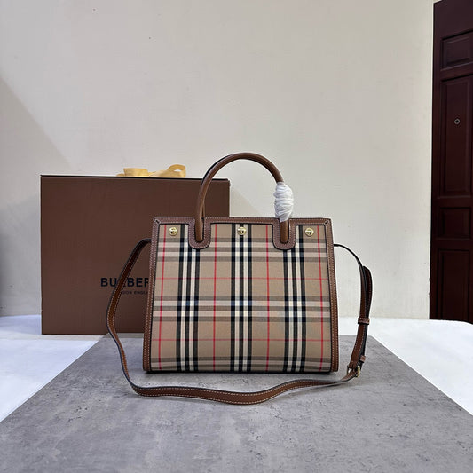 Burberry Vintage Two Handle Title Bag(32CM*15CM*25CM)