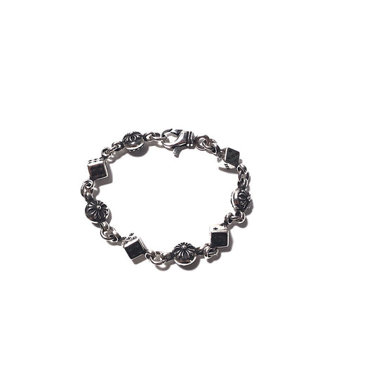 Pulsera Corazones Cromada