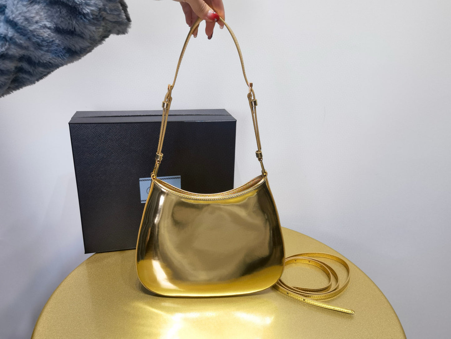 Prada Cleo Handbag 22x18.5x4.5cm