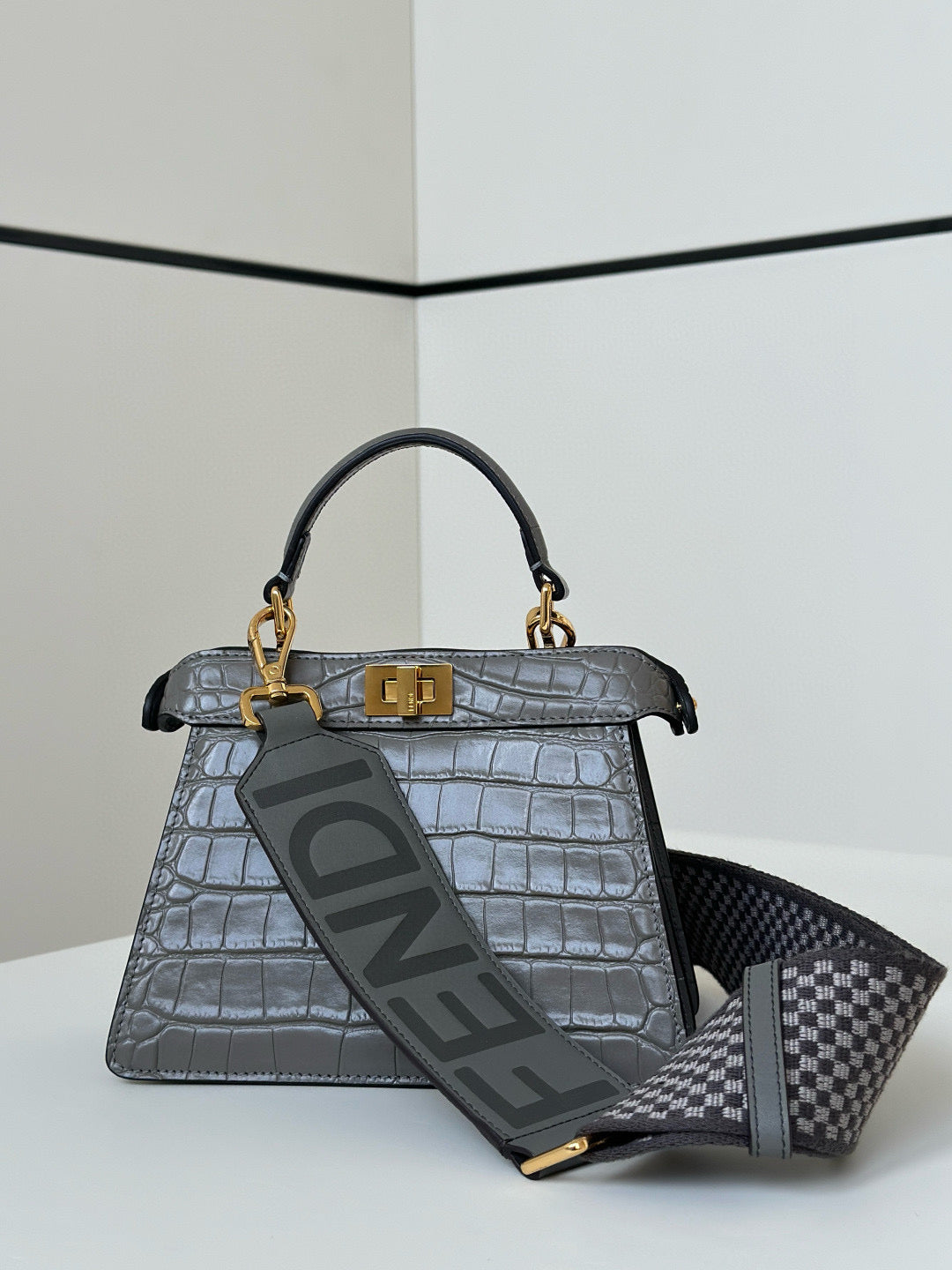 Fendi Peekaboo ISeeU Petite Precious Skin Bag