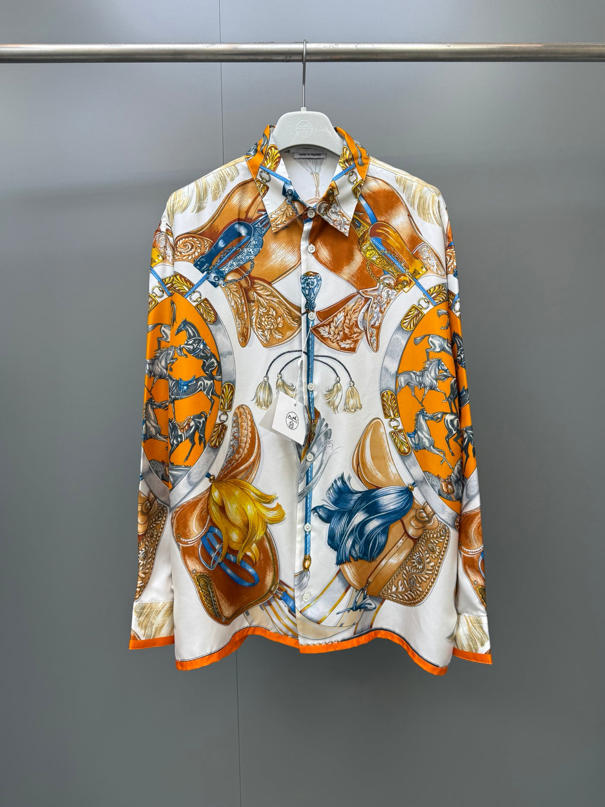 Hermes Long Sleeve Silk Shirt