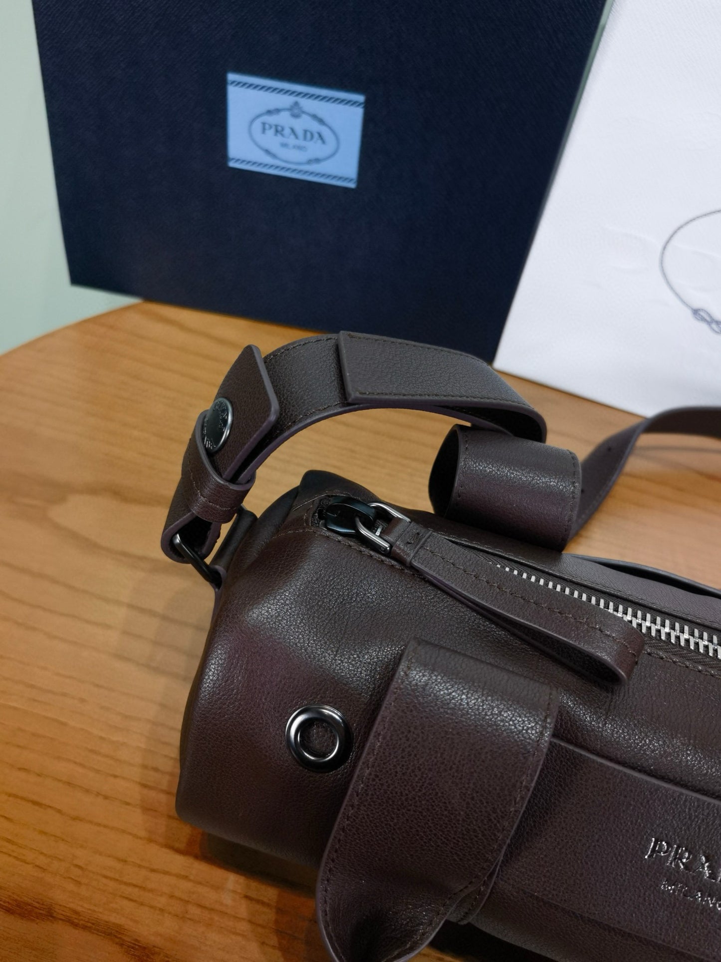 PD Buffalo Leather Cylinder Bag