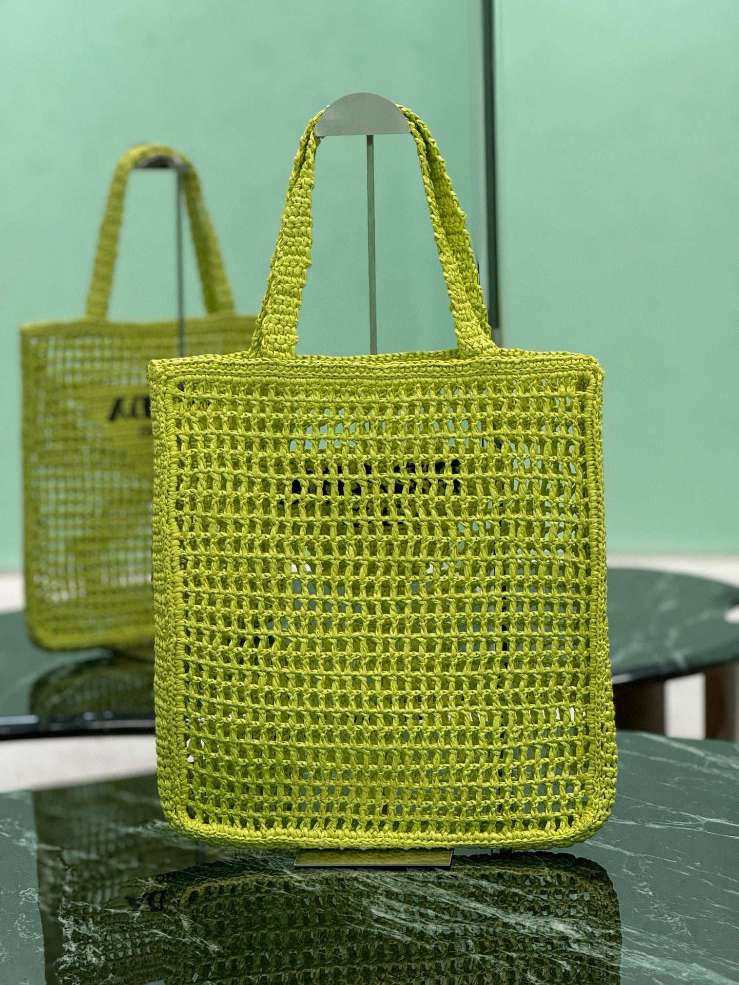 Prada Raffia Tote Bag