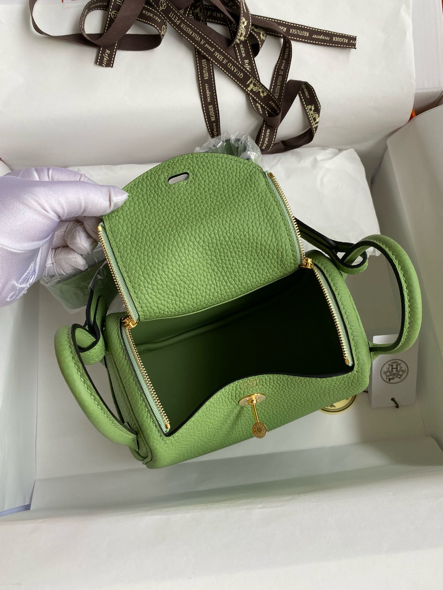 Hermes Mini Lindy, 19cm, 3I, TC Skin