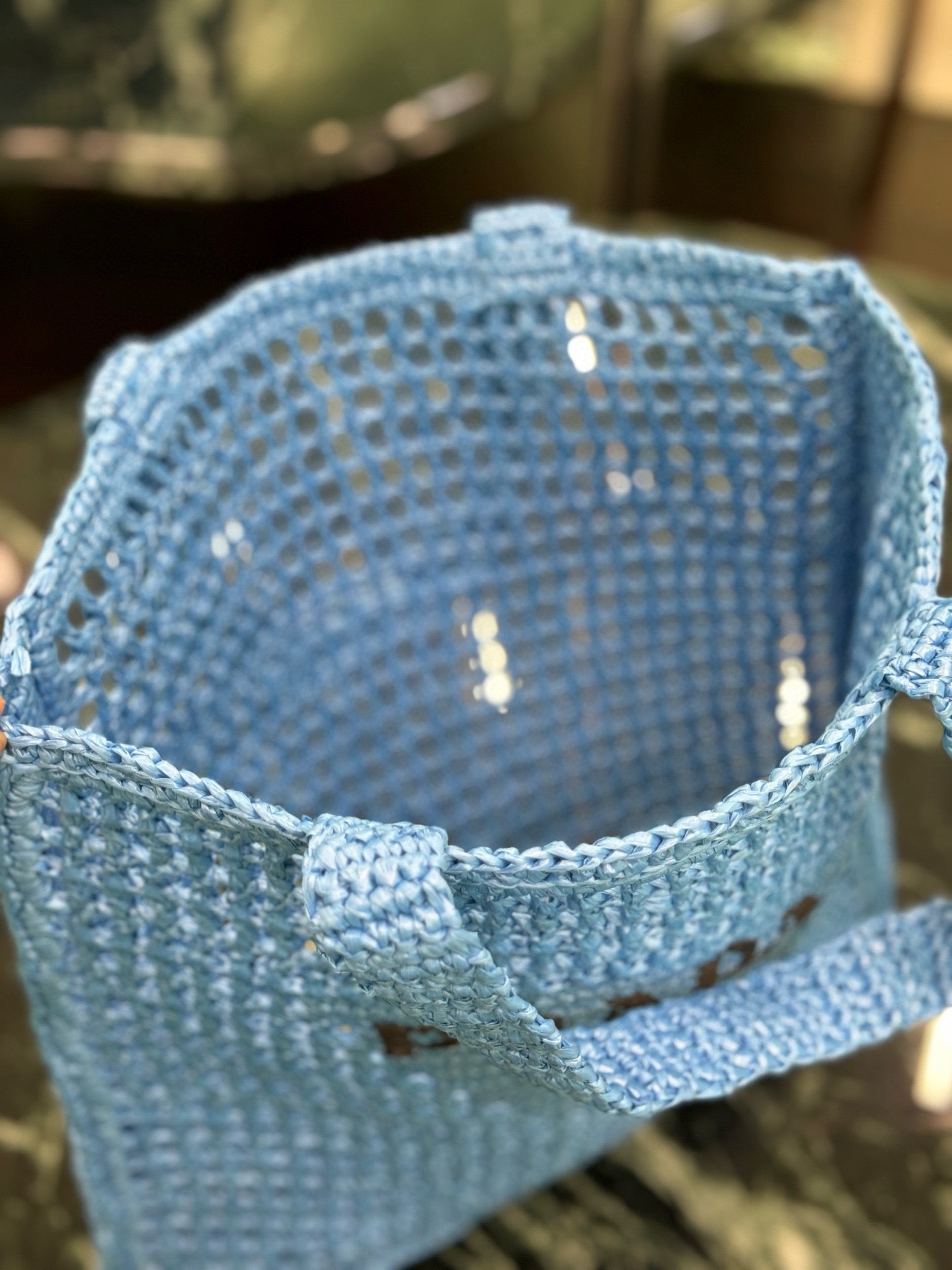 Prada Raffia Tote Bag