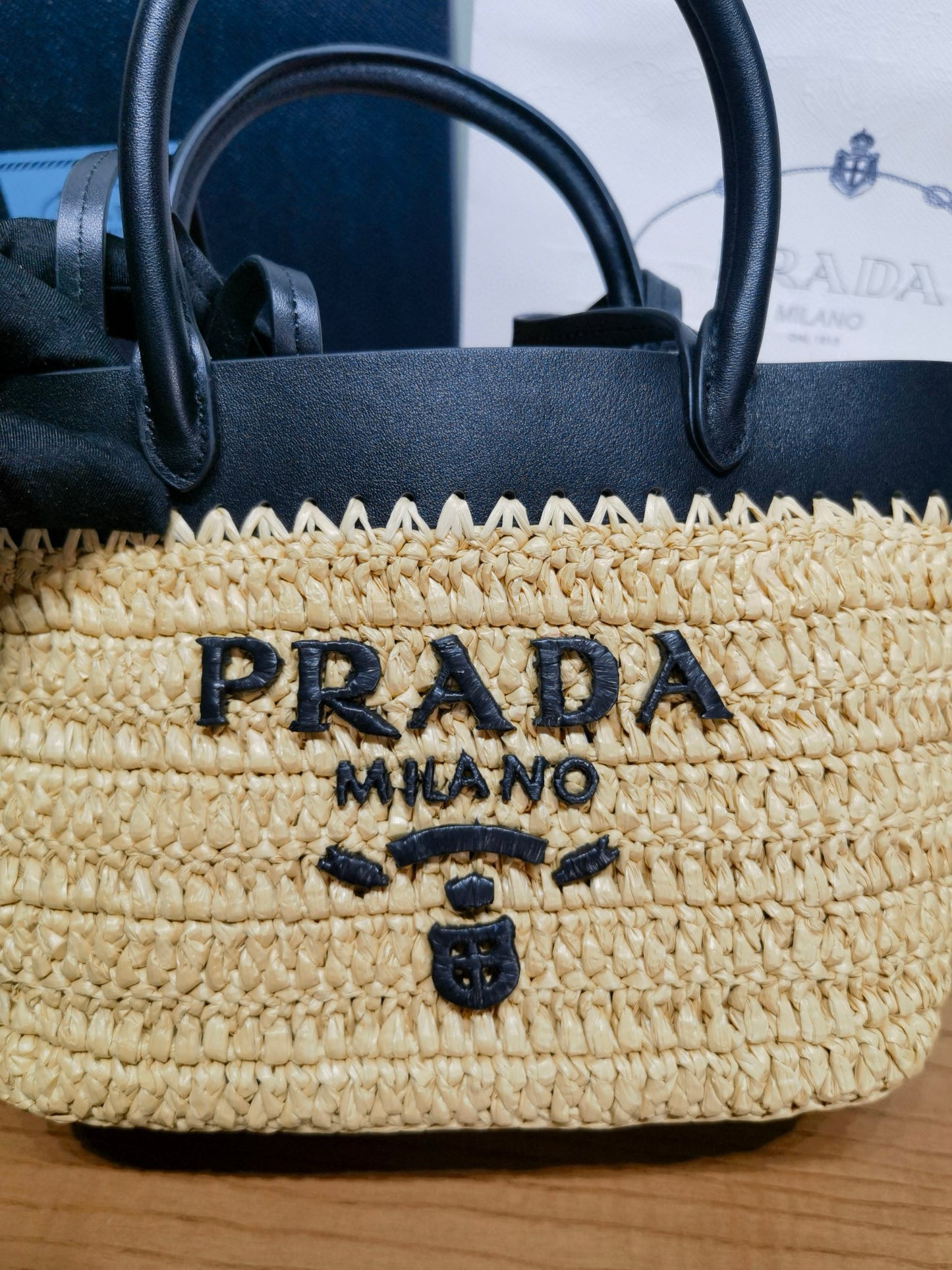 PD Natural Crochet Bucket Bag