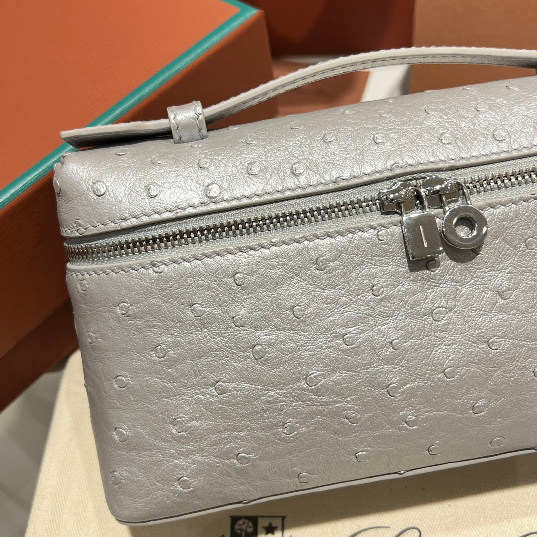 LP Extra Pocket L19 Ostrich Leather Bag