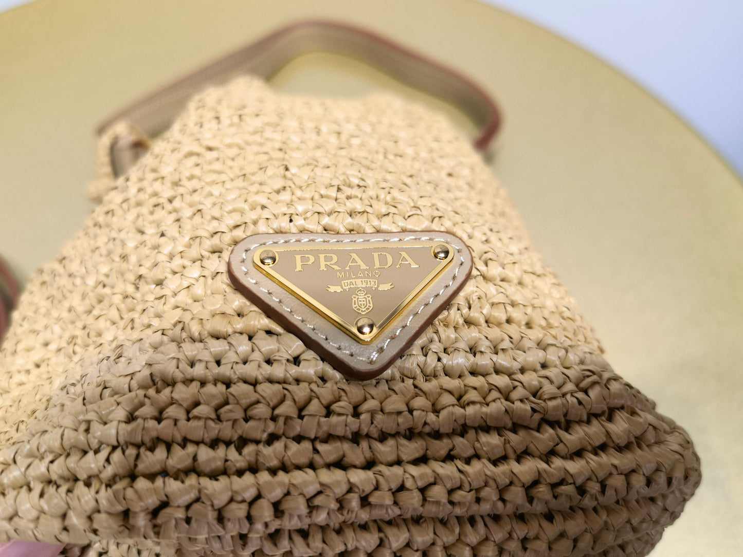 PD Raffia Bucket Bag