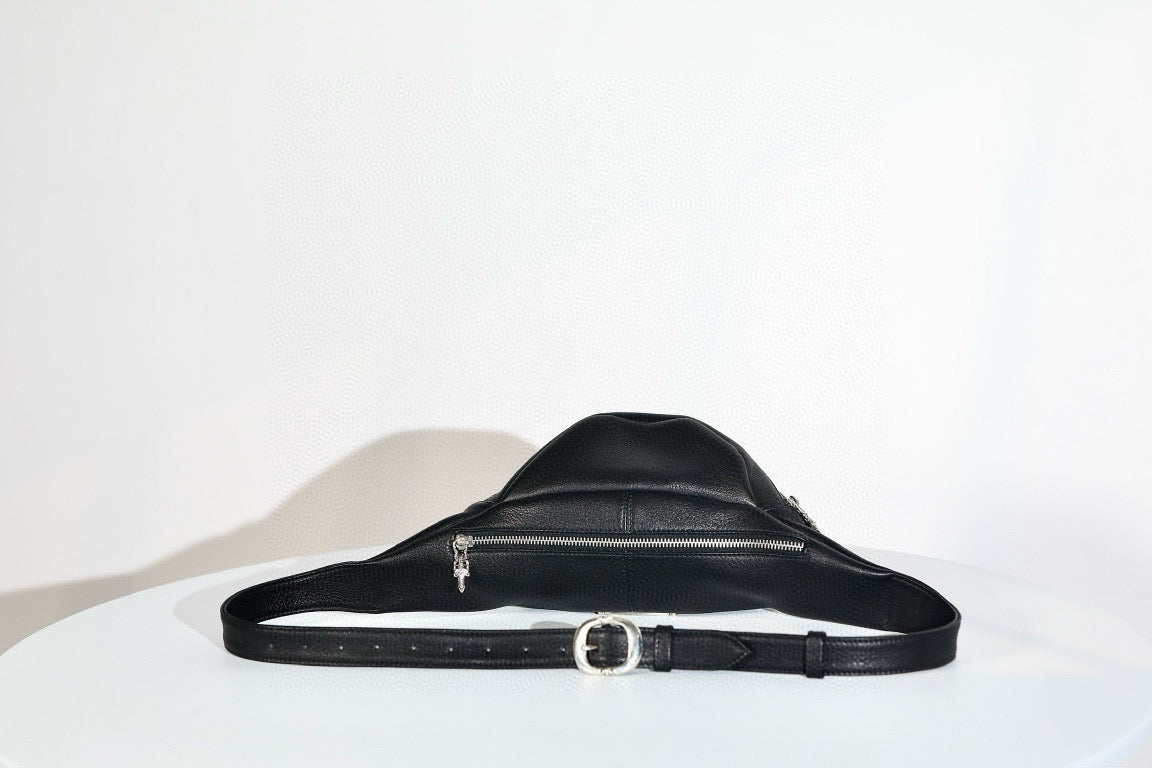CH Black Leather Snat Pack Waist Bag