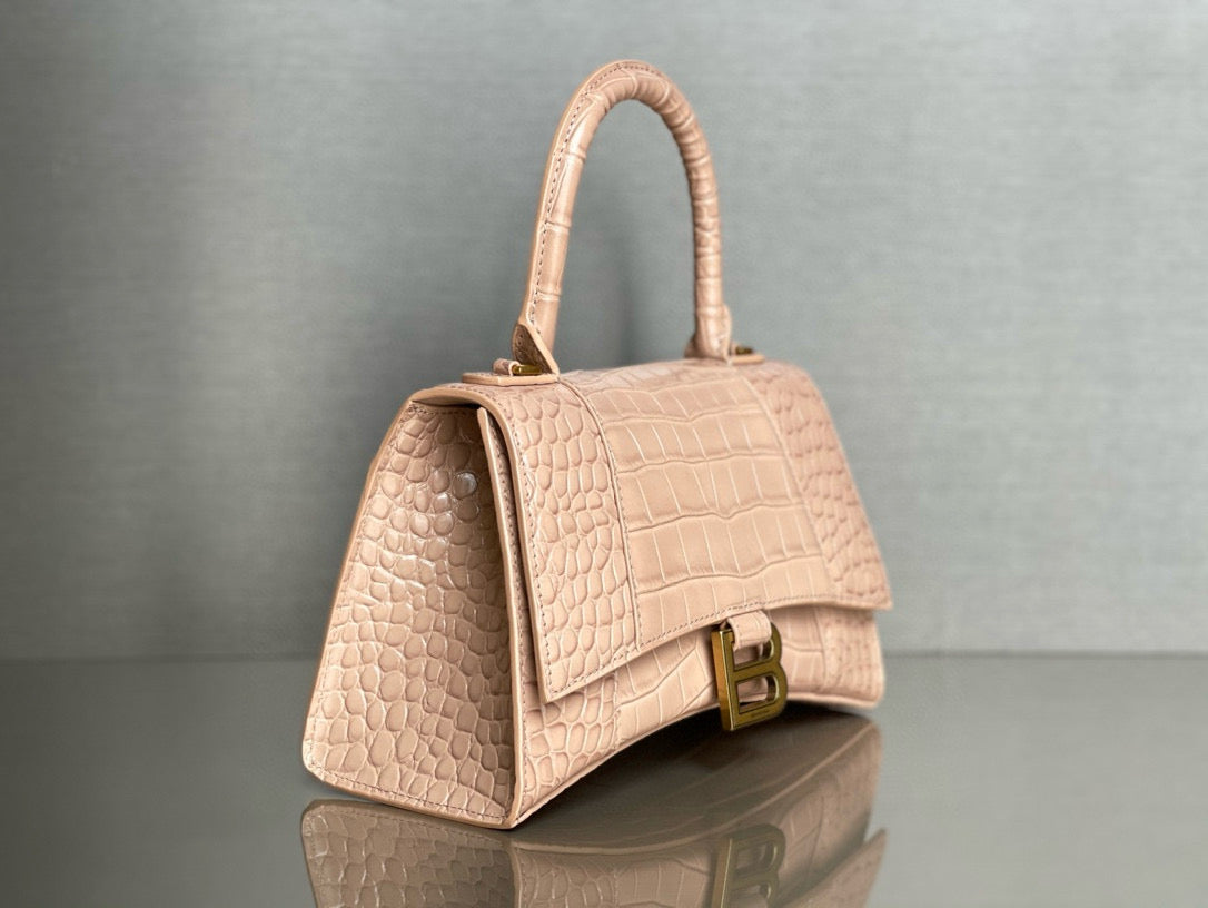 BLCG Hourglass Crocodile Top-handle Handbag
(23x10x24cm)