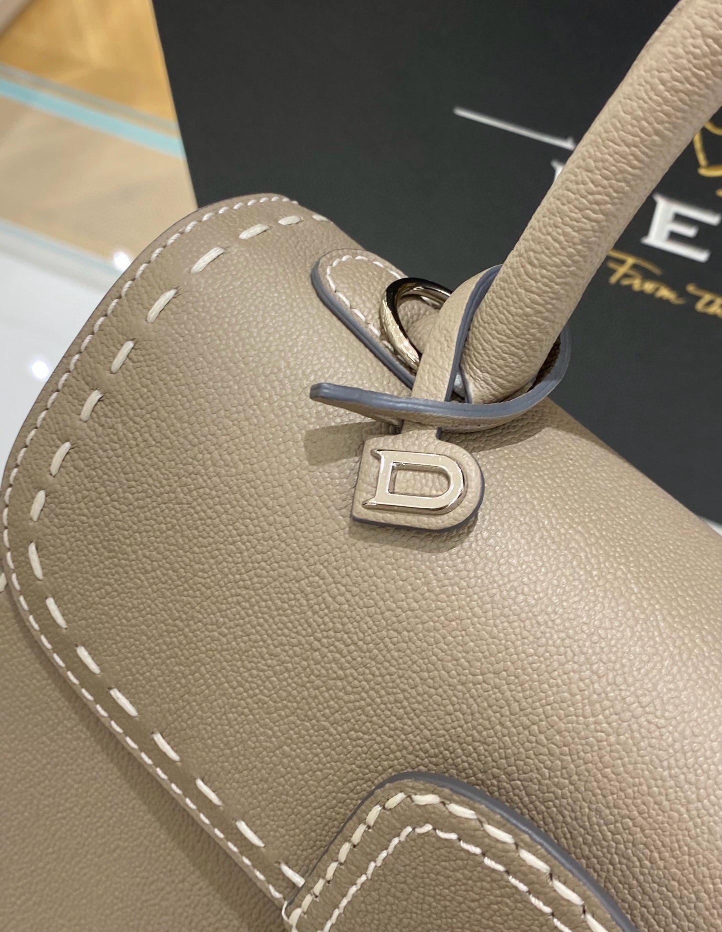 Delvaux Brillant Mini Surpique Rodeo Calf Handbag