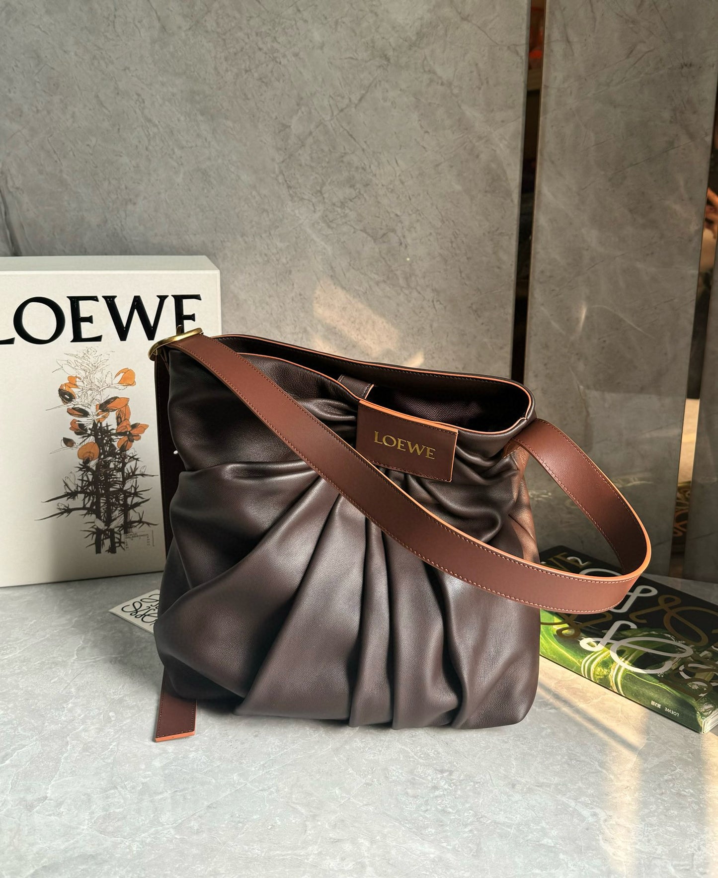 Loewe Draped Tote Bag(29x13x30cm)