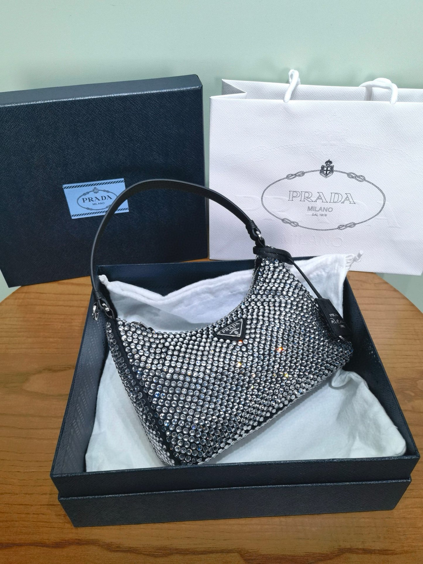 PD Satin Crystal Bag