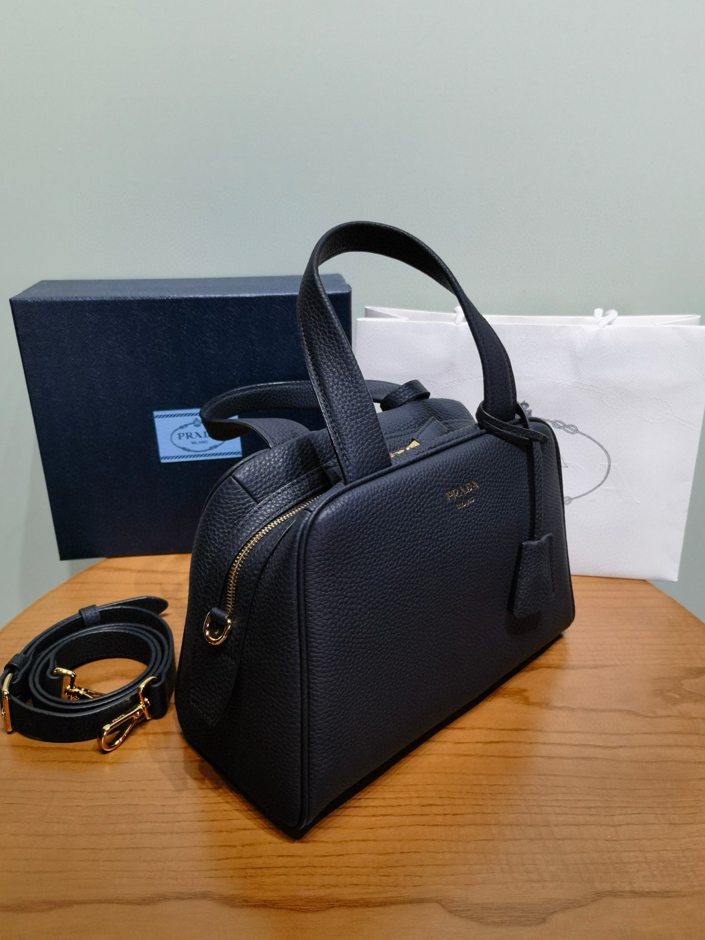 PD Leather Satchel Bag 28x20x13cm