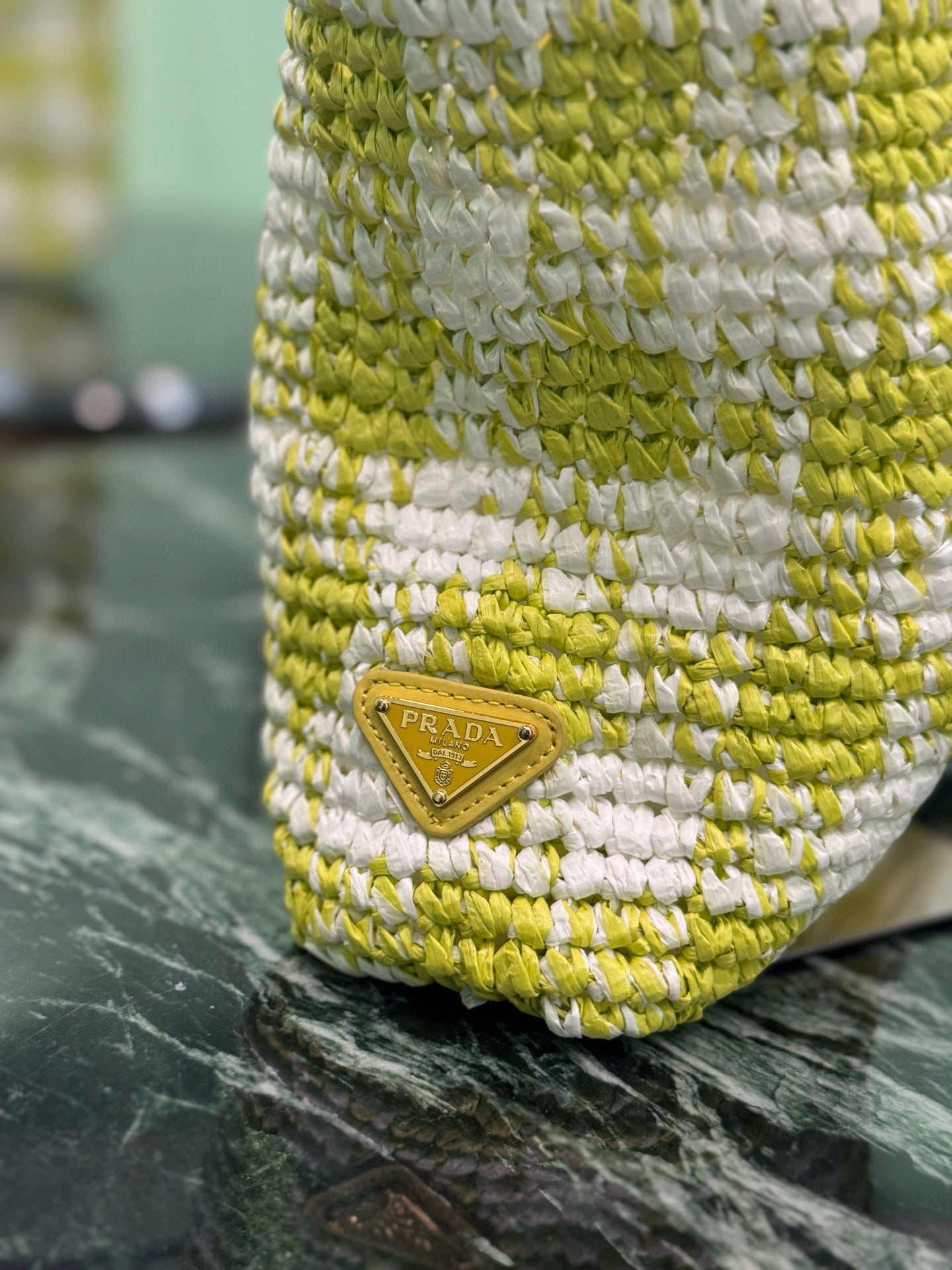 Prada Raffia Tote Bag