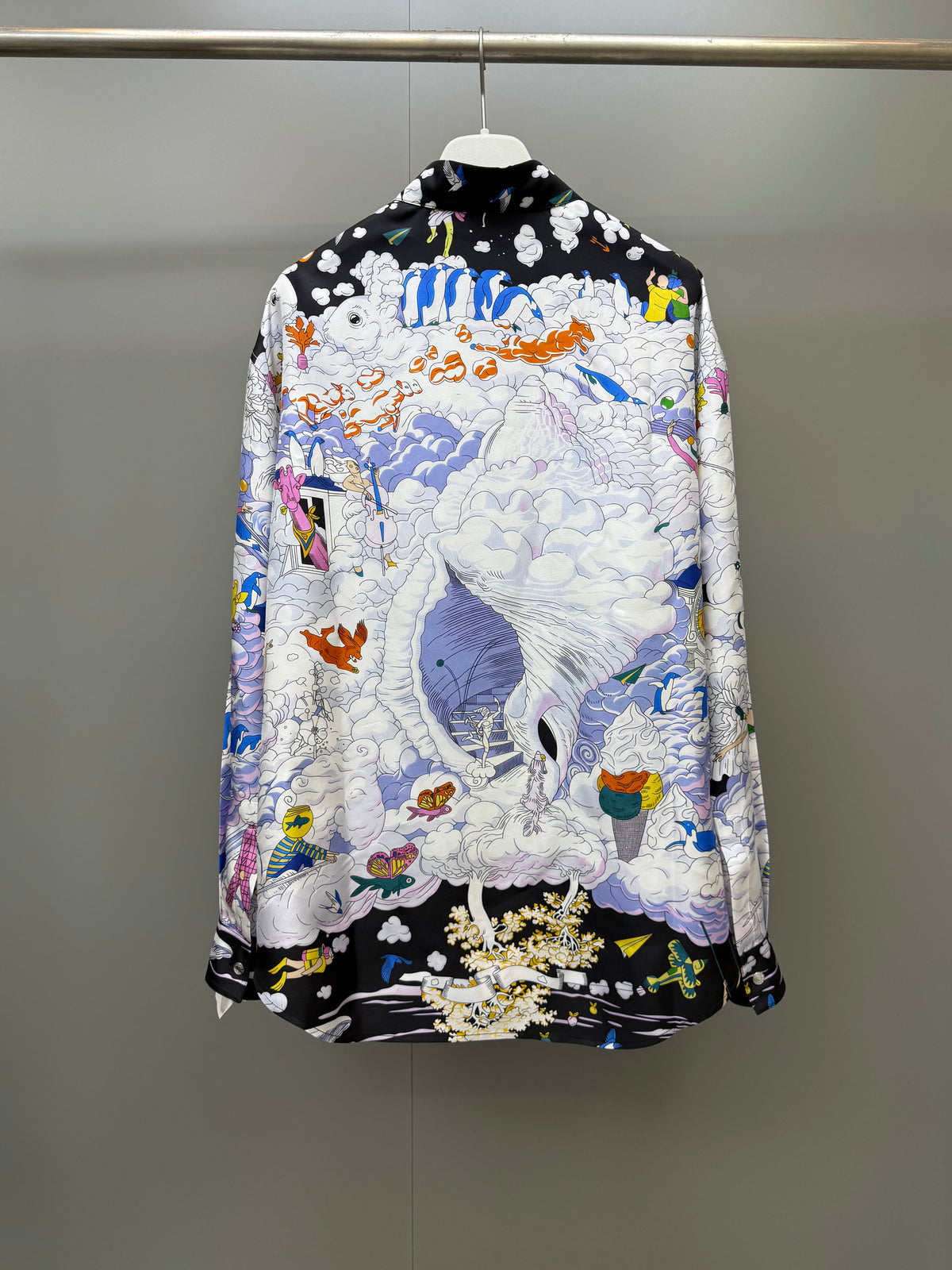 Hermes Long Sleeve Silk Shirt