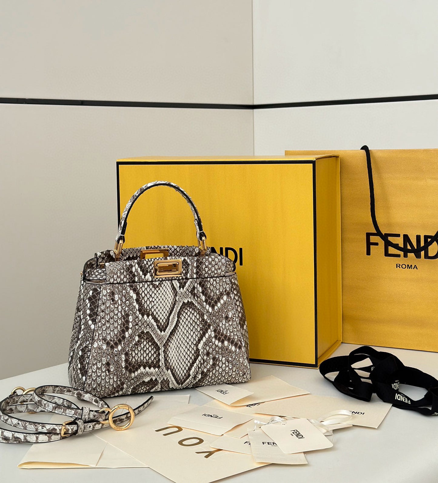 Fendi Peekaboo Bag (Python leather)