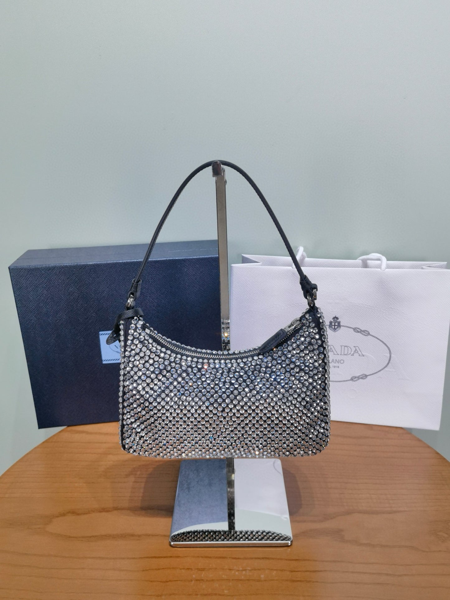 PD Satin Crystal Bag