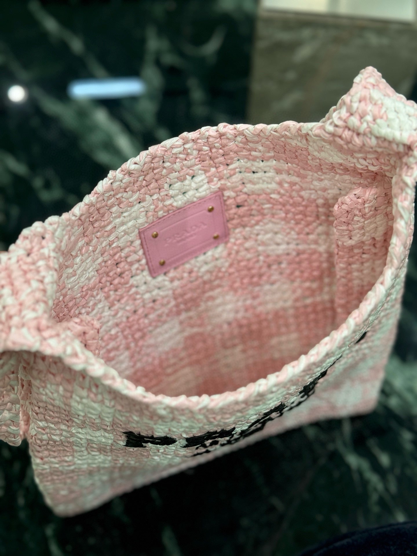 Prada Raffia Tote Bag