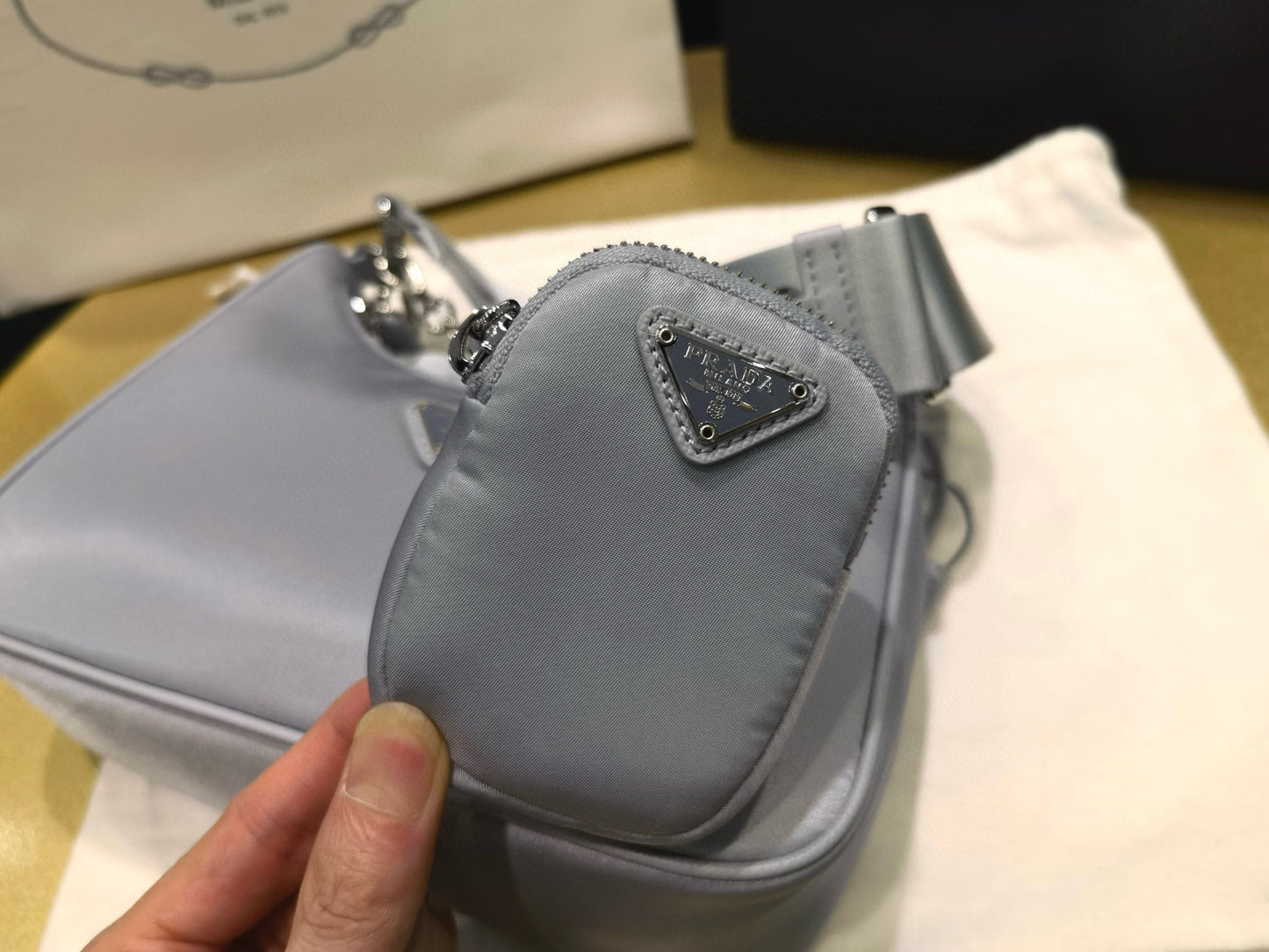 PD Re-Nylon Saffiano Bag