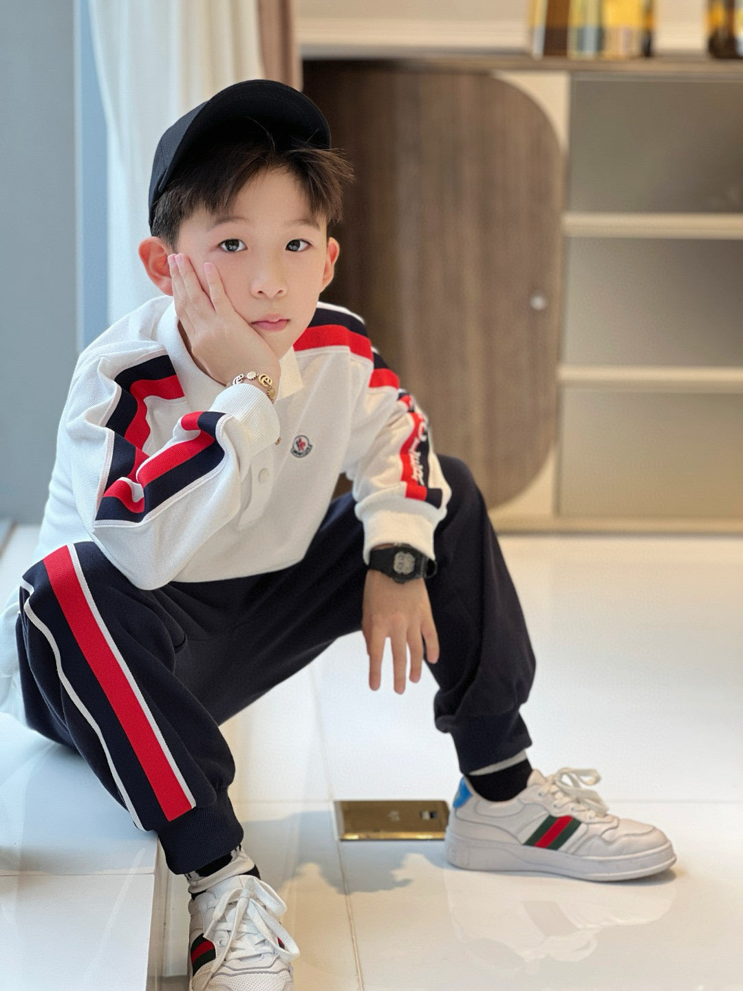 Moncler Long Sleeve Polo