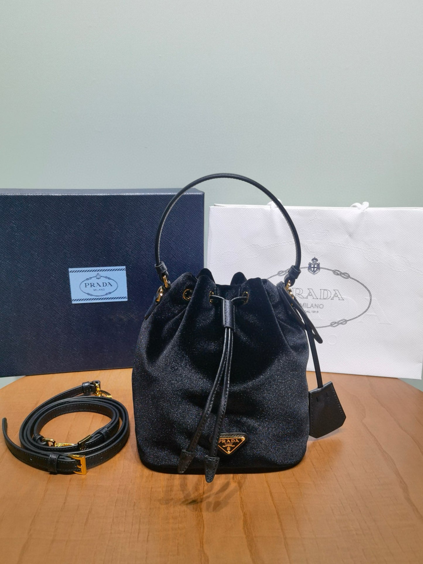 PD Mini Velvet Bag With Nappa Leather