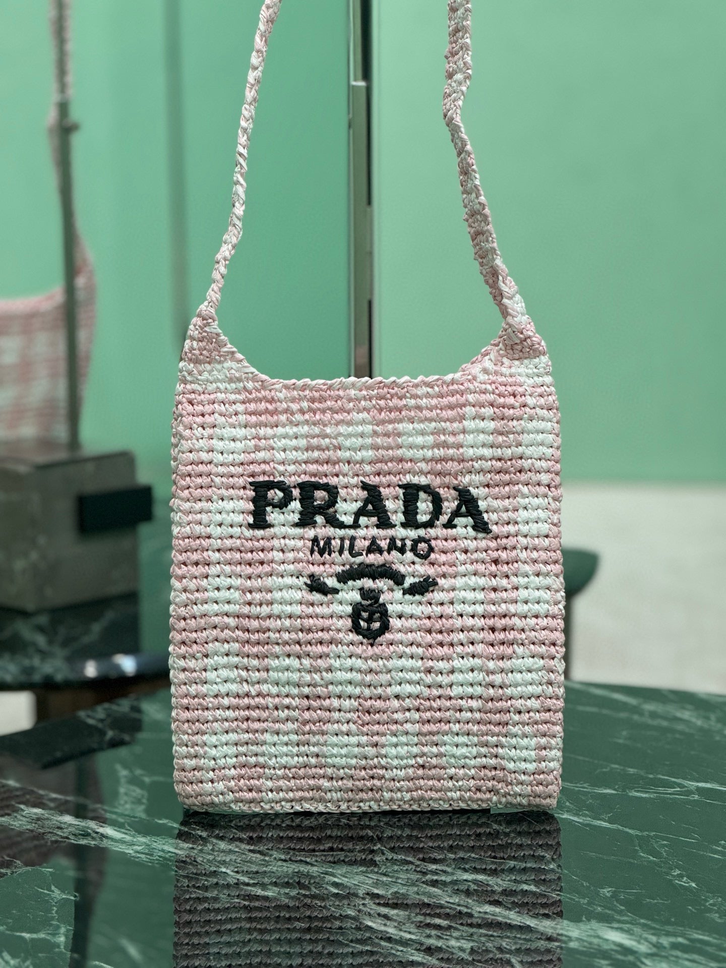 Prada Raffia Tote Bag