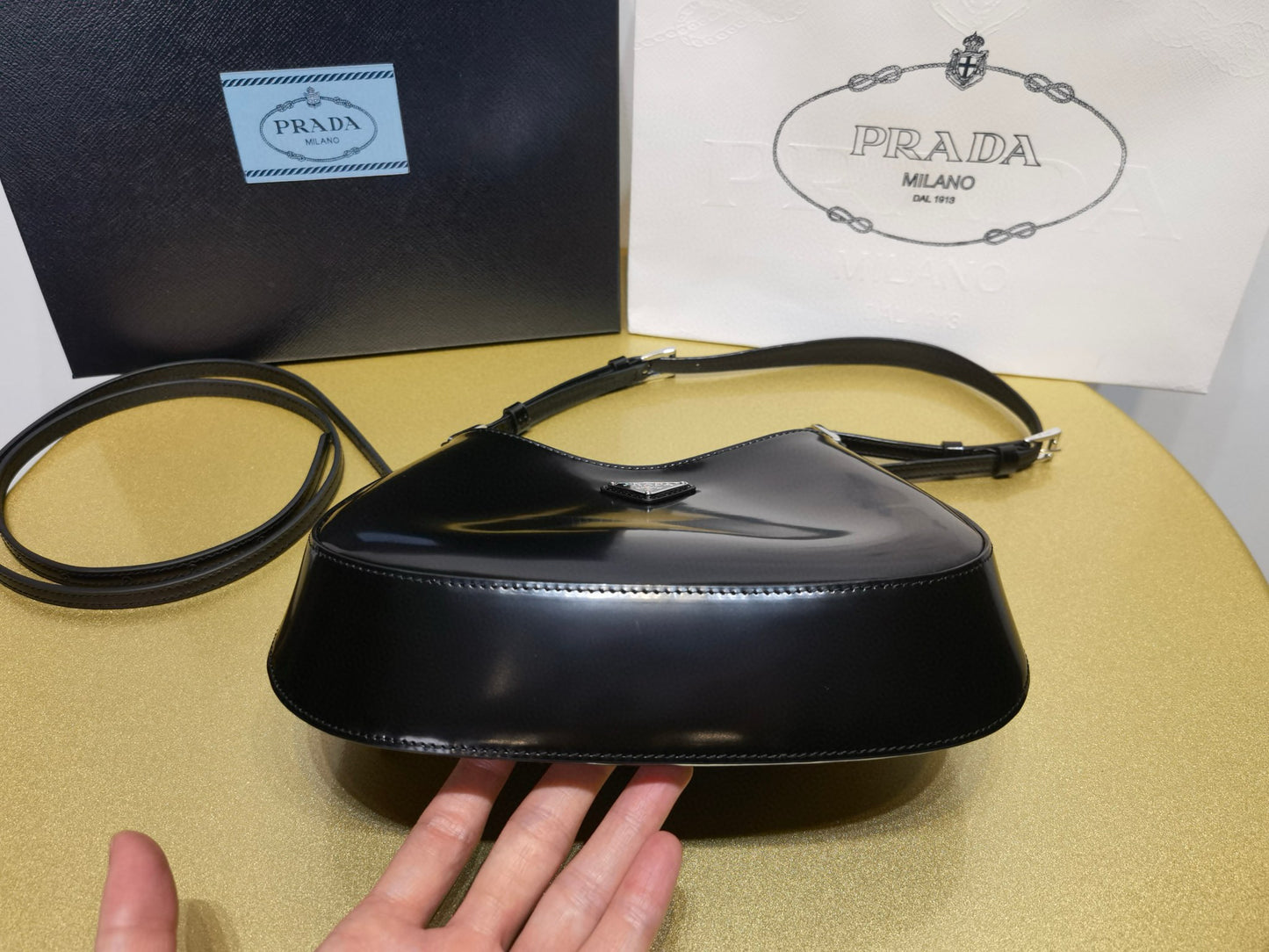 Prada Cleo Handbag 22x18.5x4.5cm