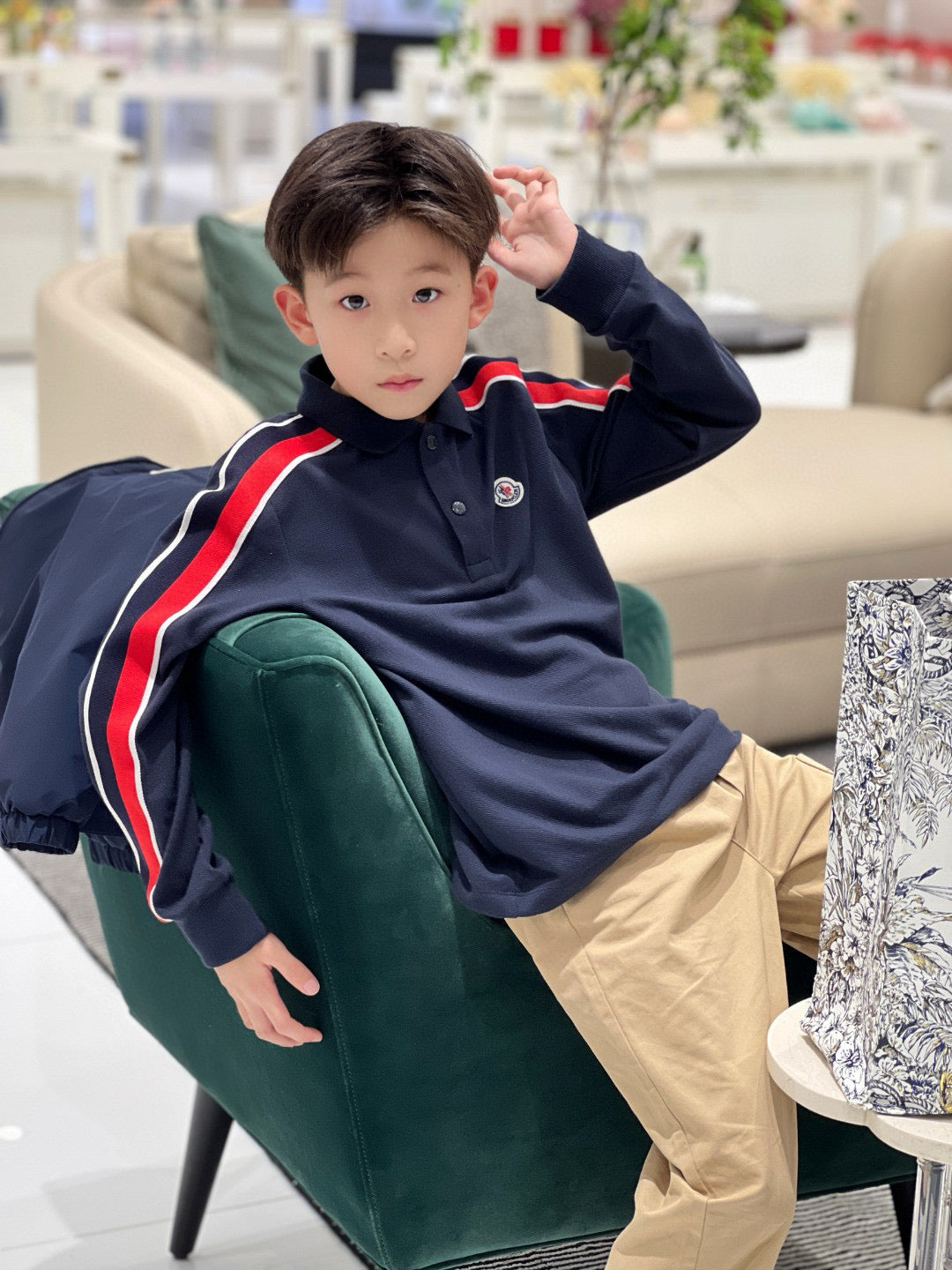 Moncler Long Sleeve Polo