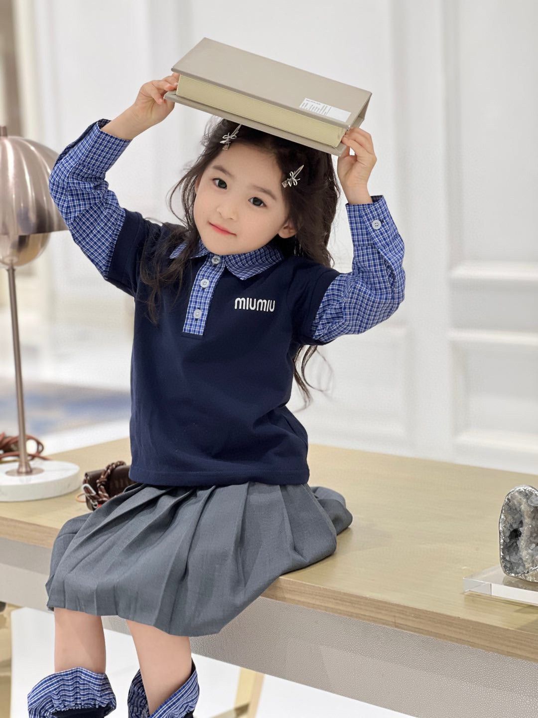 MiuMiu Long Sleeve Polo/Skirt Set