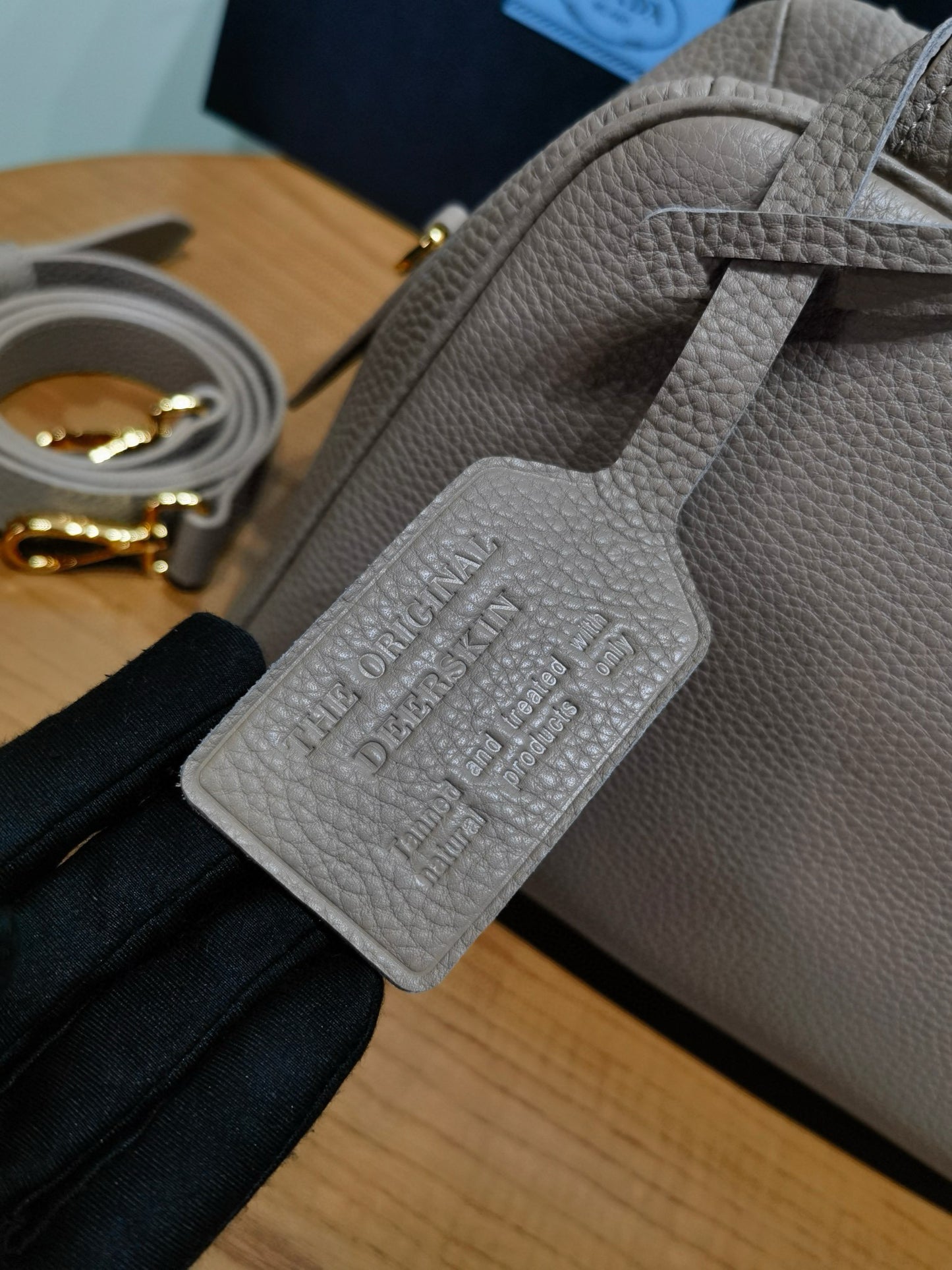 PD Clay Grey Top-Handle Bag 28x20x13cm