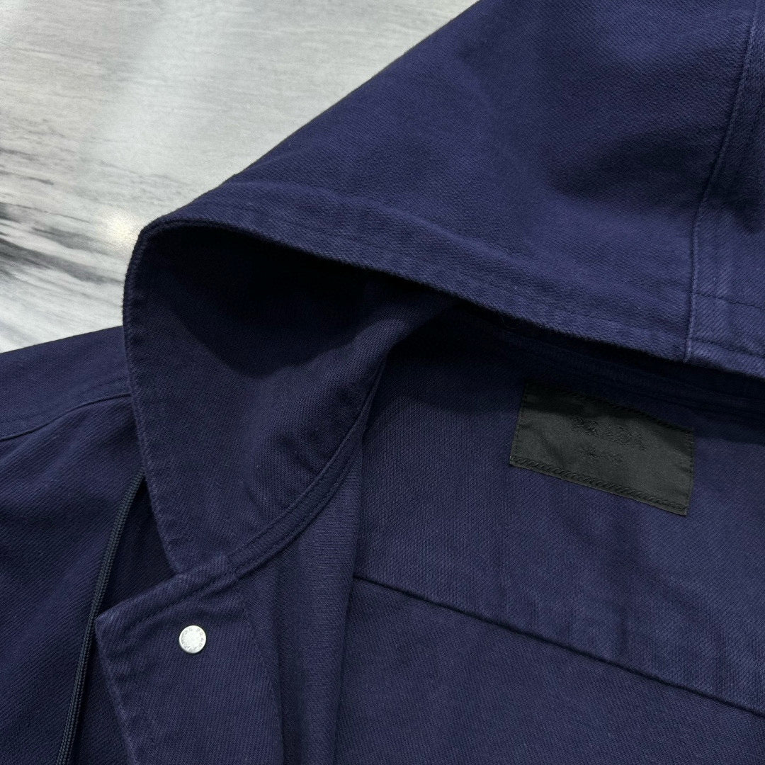 Prada Denim Shirt With Hood