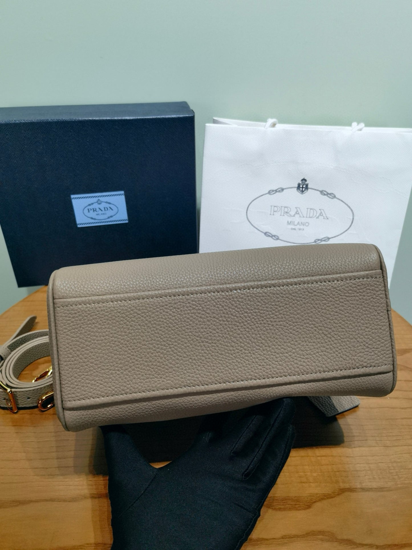 PD Clay Grey Top-Handle Bag 28x20x13cm