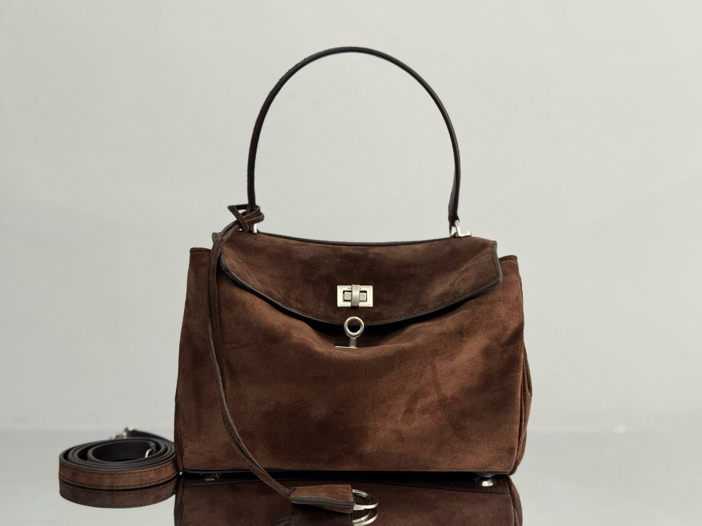 BLCG Rodeo Medium Suede Handbag 29x20x10cm