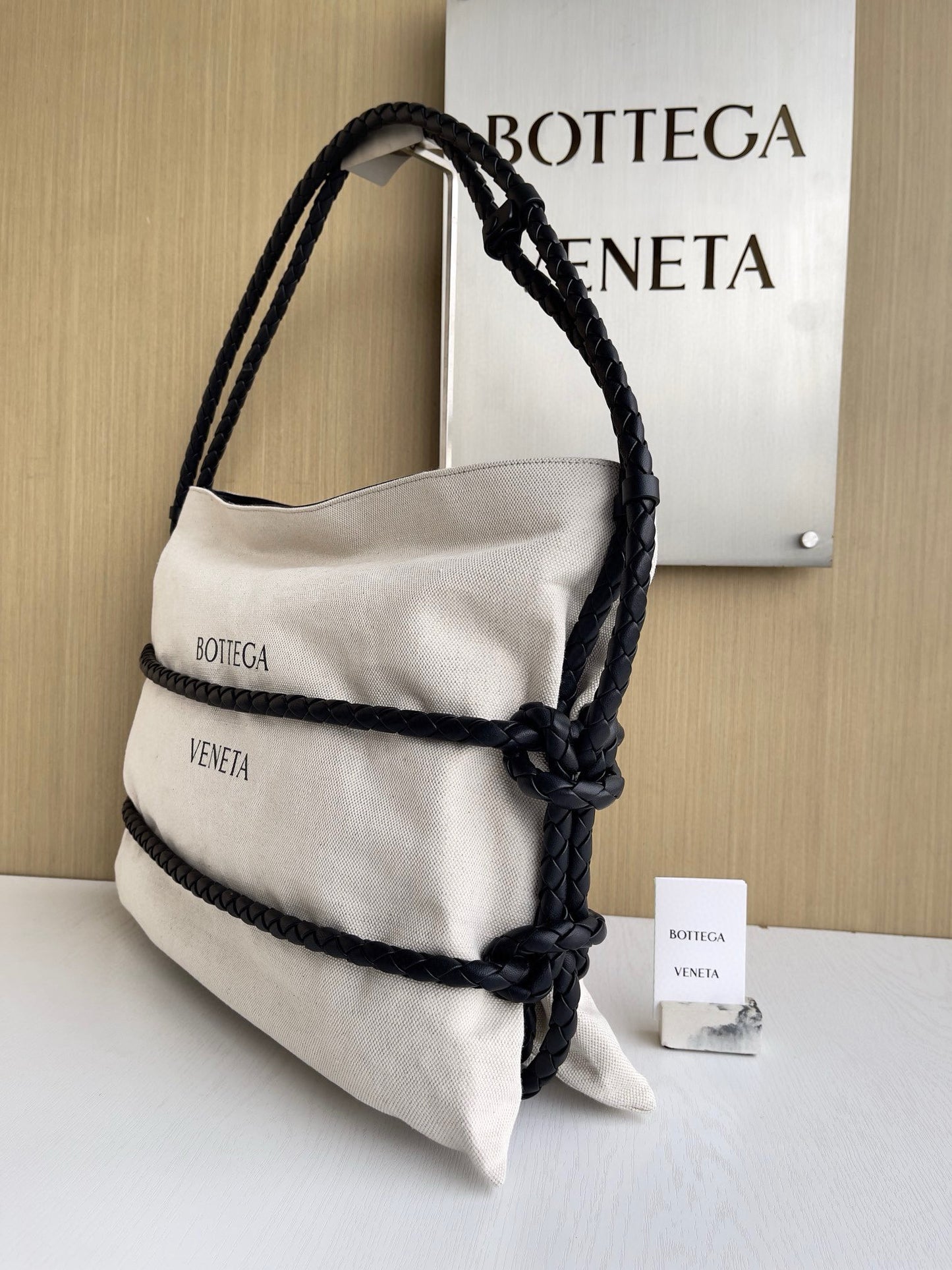 BV Quadronna Canvas Tote Bag 50x10x34cm