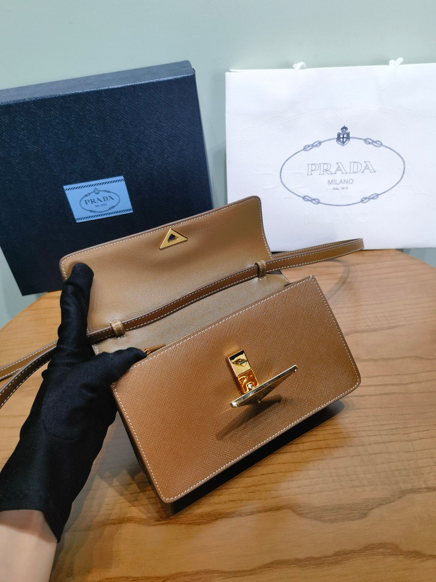 Prada Saffiano Cross Body Bag