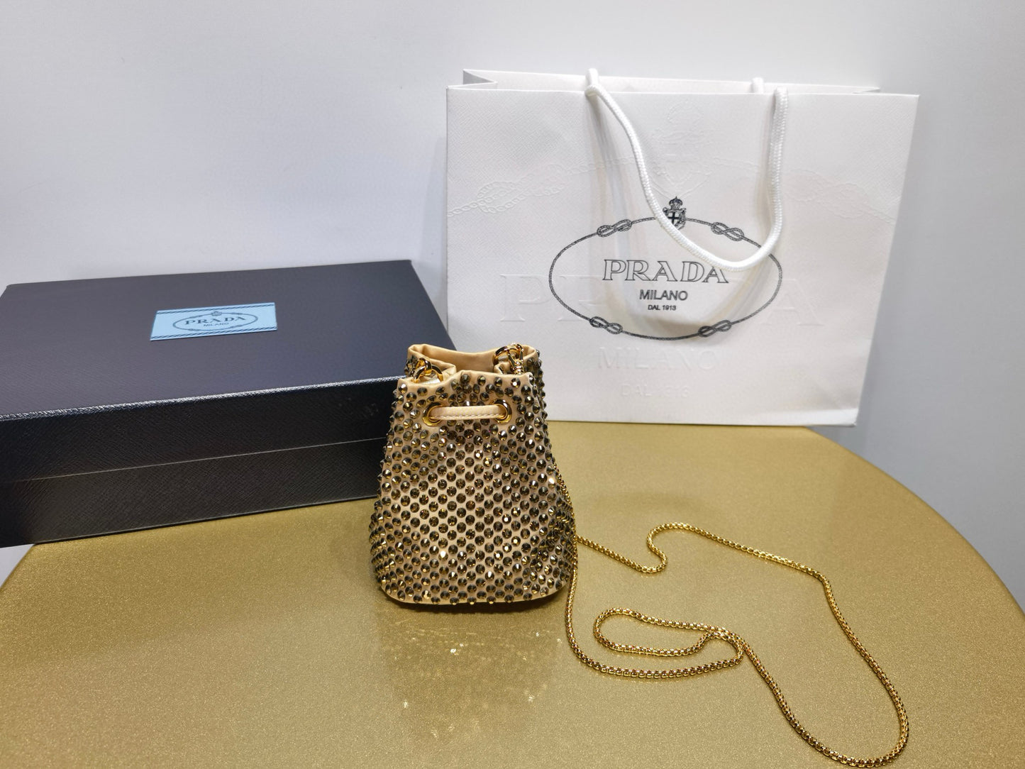 Prada Crystal Cross Body Bag Mini