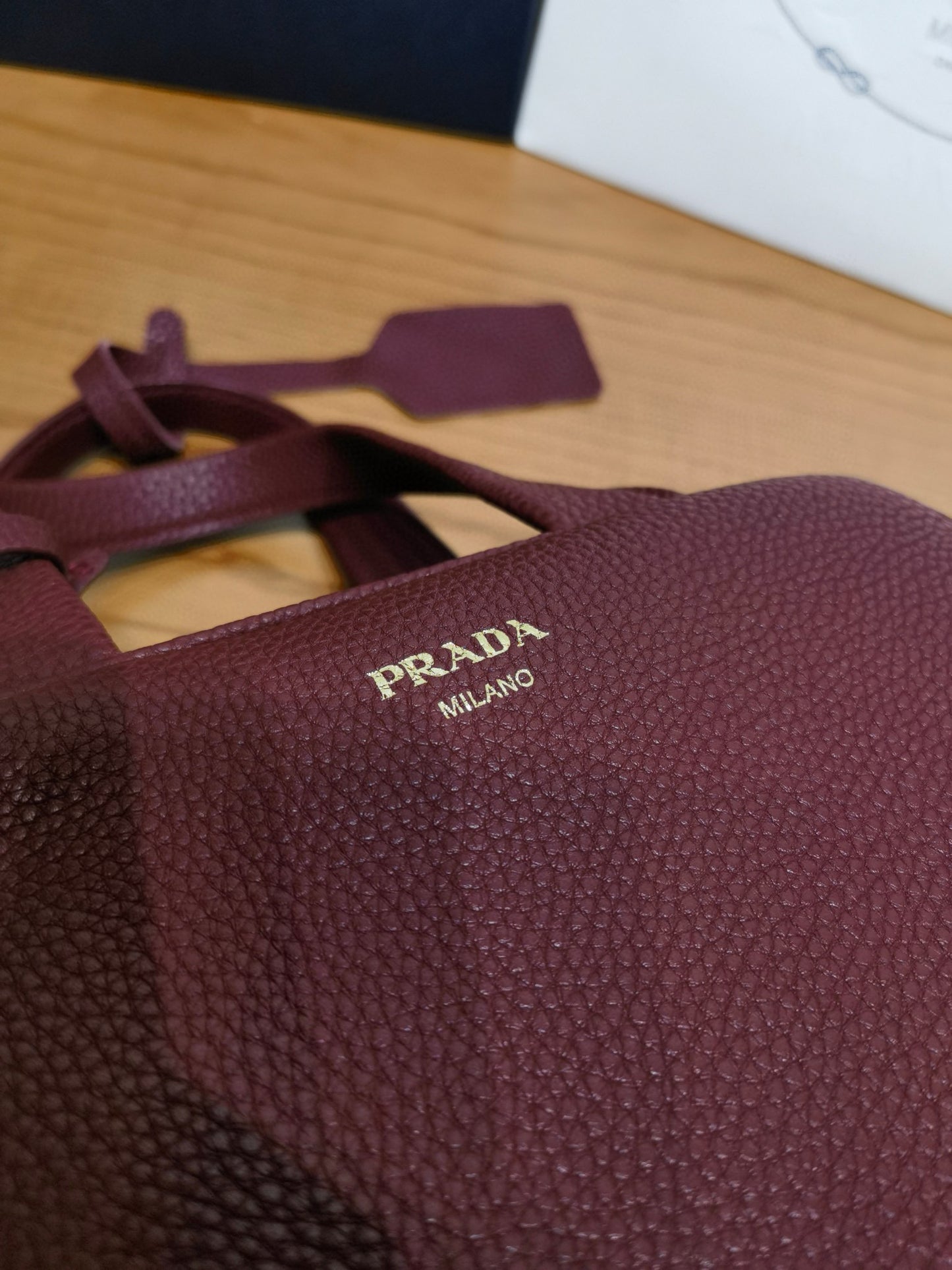 PD Leather Top-Handle Bag
 28x20x13cm