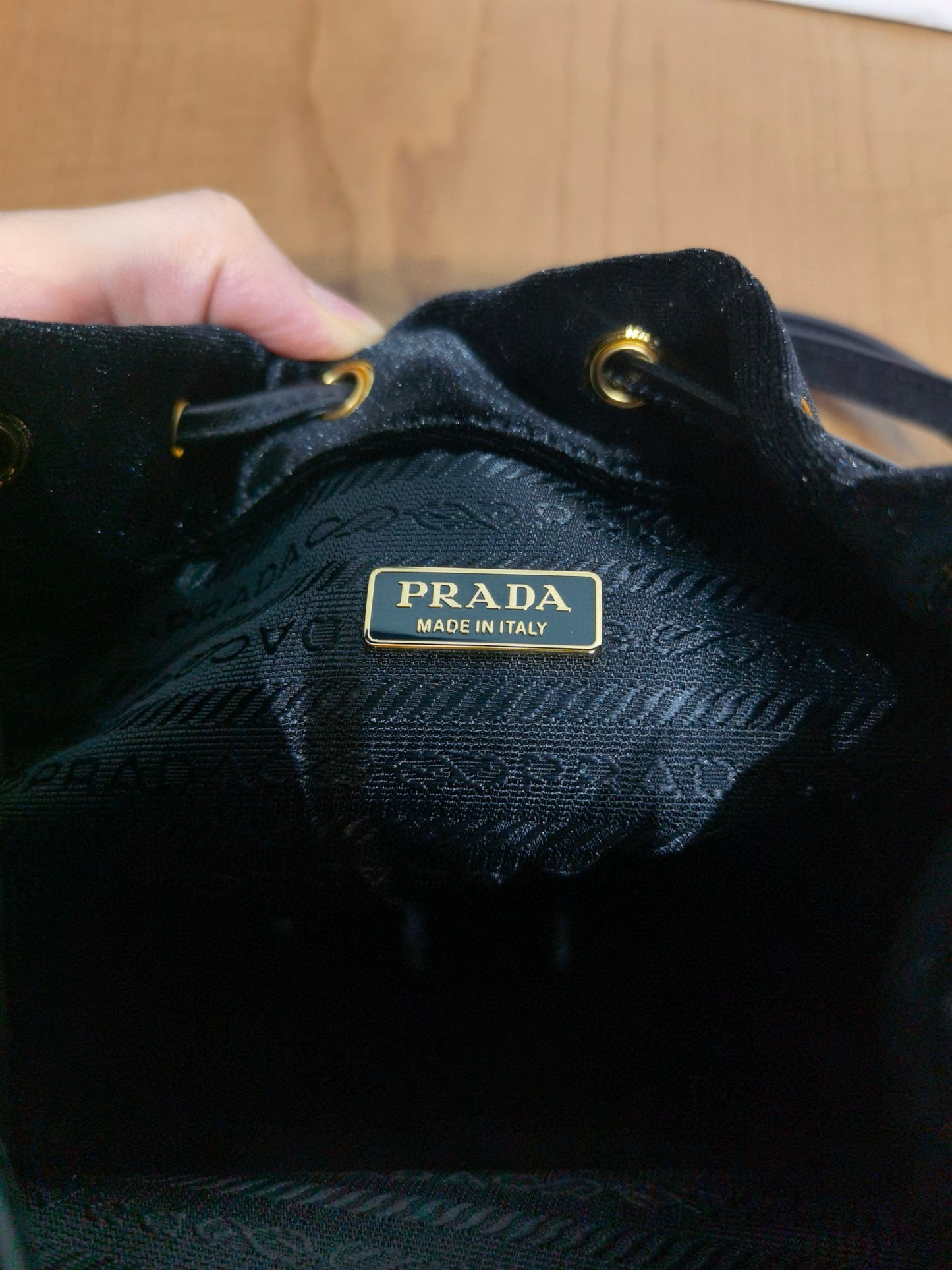 PD Mini Velvet Bag With Nappa Leather