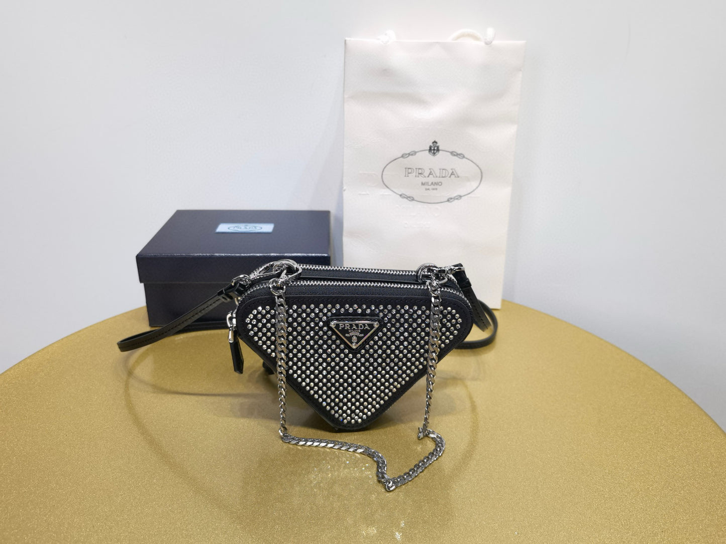 Prada Triangle Crystal Bag