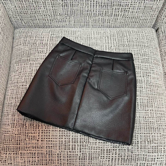 Chanel Leather Skirt