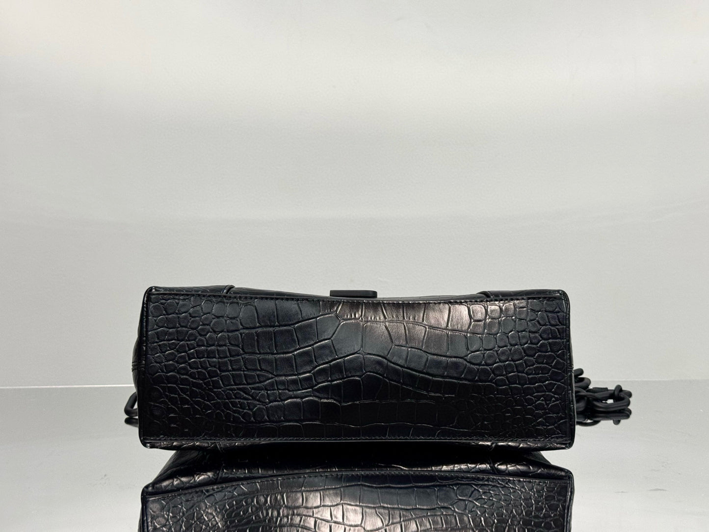 BLCG Downtown Chain-Handle Crocodile Embossed Shoulder Bag